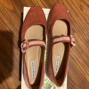 Brand new Chelsea and velvet flats.  Size 10, never worn, with box.